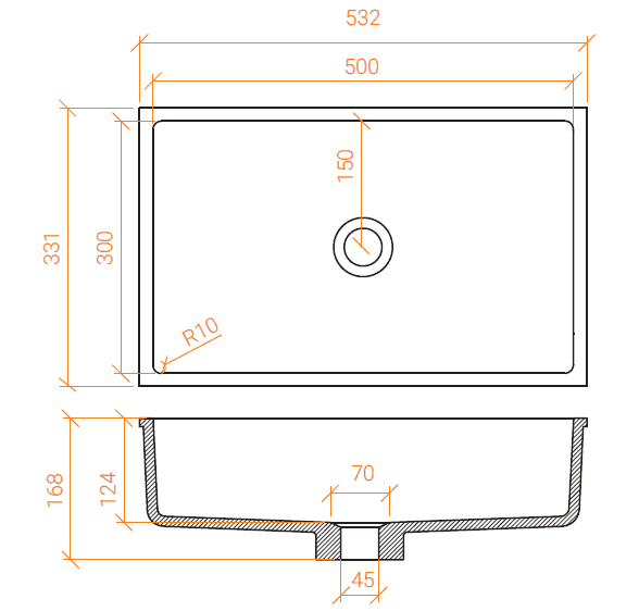 Lavabo Solid Surface SQUARED – Image 13