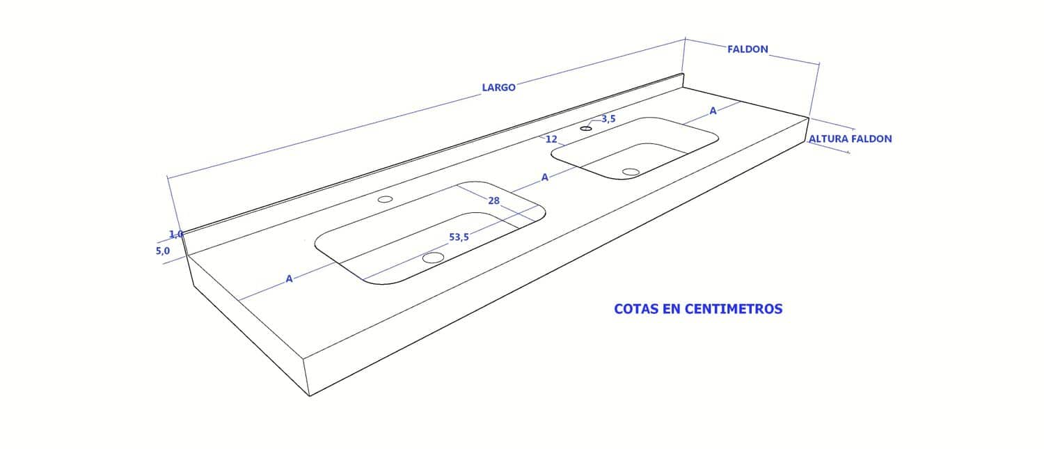 Encimera Solid Surface KAMI (doble) - Imagen 11