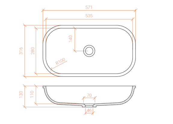 Plan vasque KAMI avec porte-serviettes | Solid Surface Corian® sur mesure – Image 9