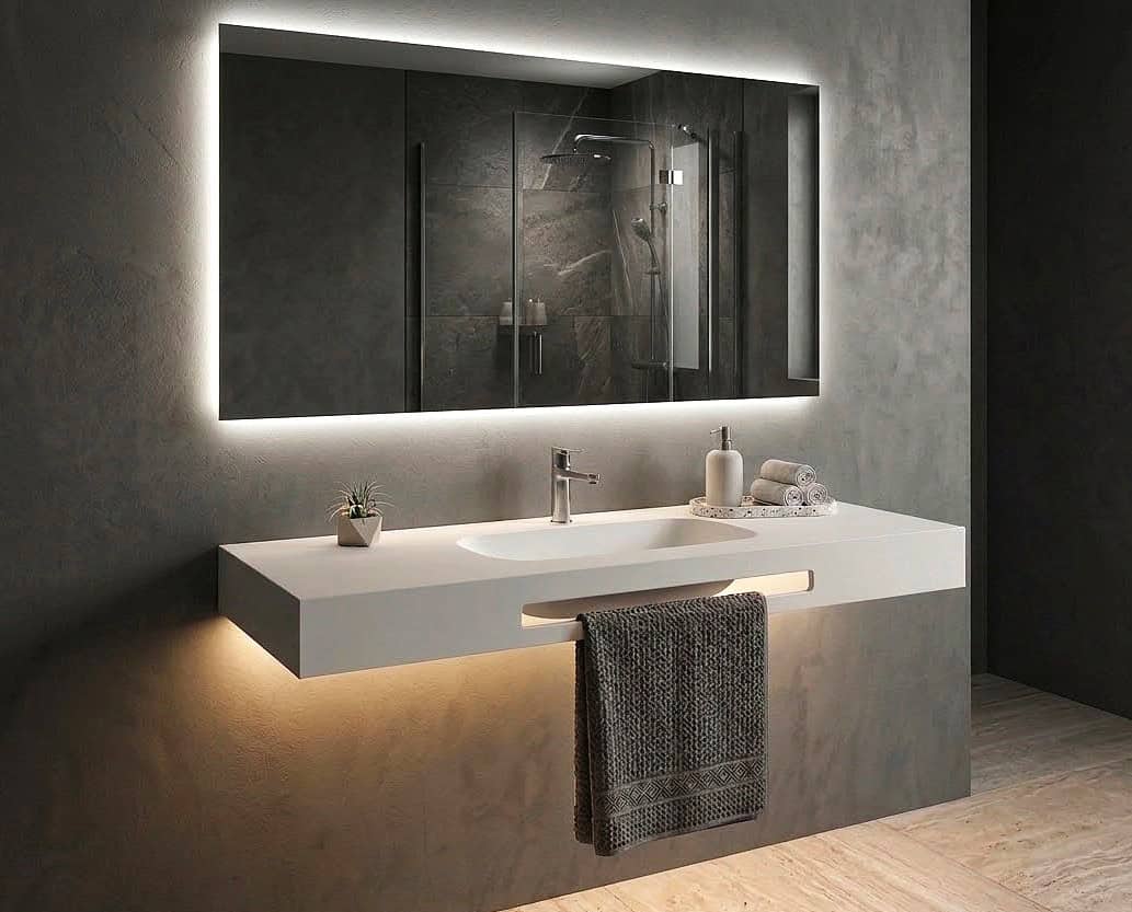 Encimera Solid Surface KAMI toallero - Imagen 2