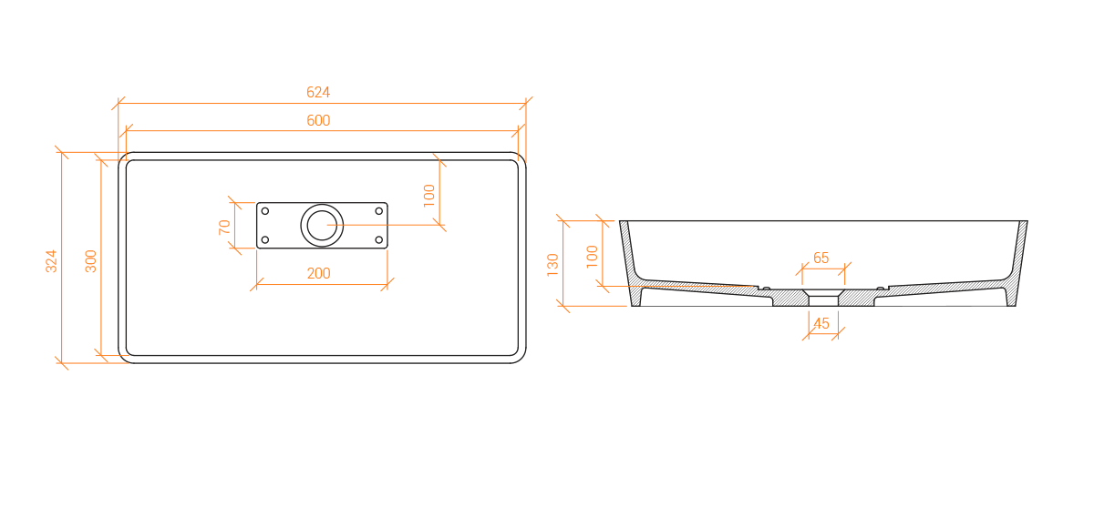 Lavabo Solid surface HONOR - Imagen 4