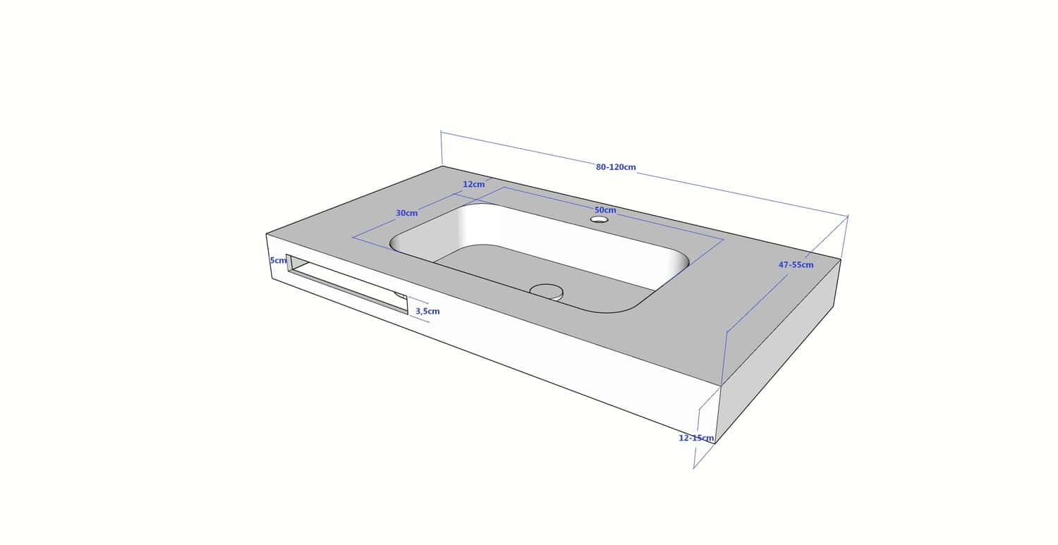 Lavabo Solid Surface Corian CRETA lll - Imagen 10