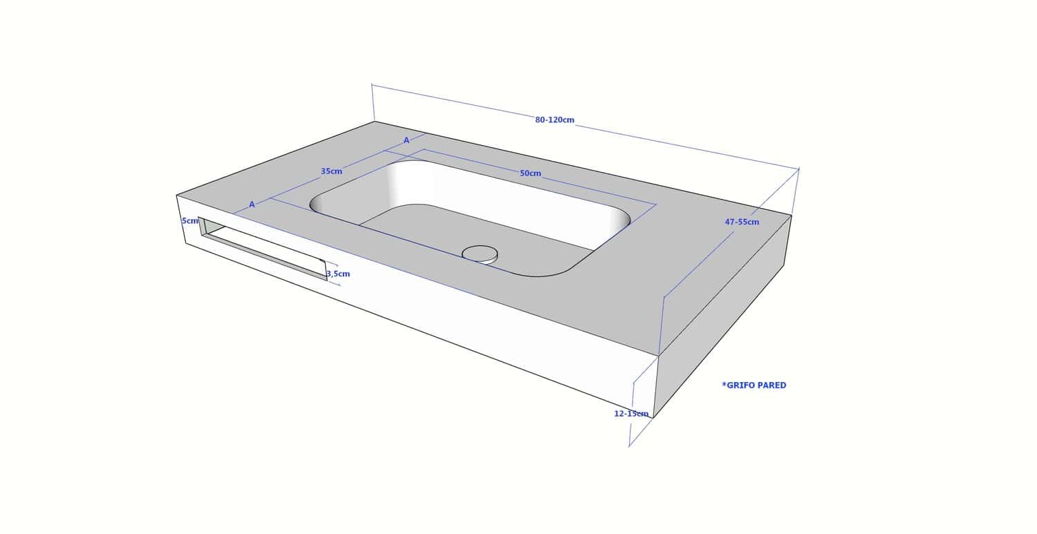 Lavabo Solid Surface Corian CRETA lll - Imagen 9