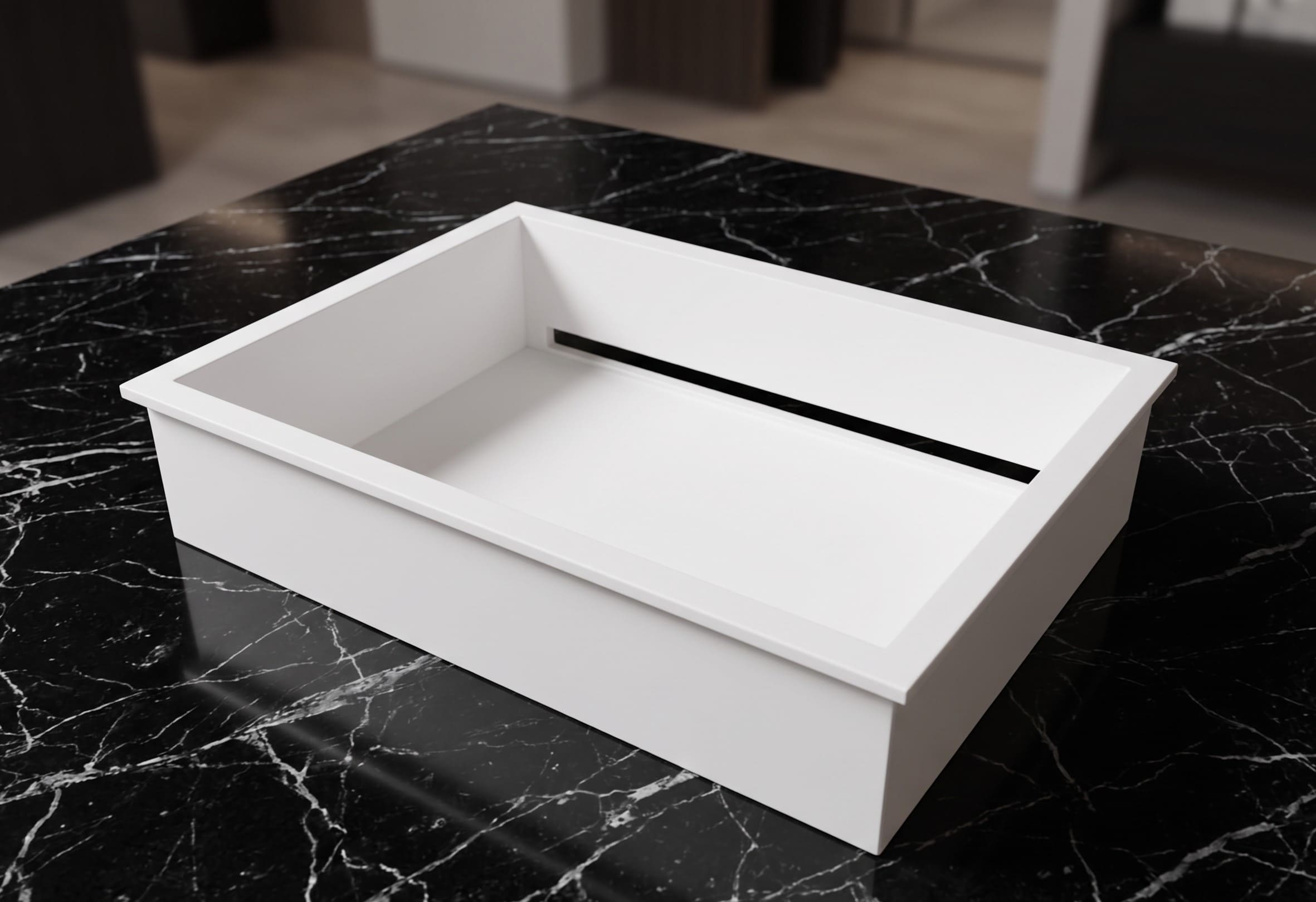 Hornacina con pestaña y LED | Corian® Glacier White - Imagen 7