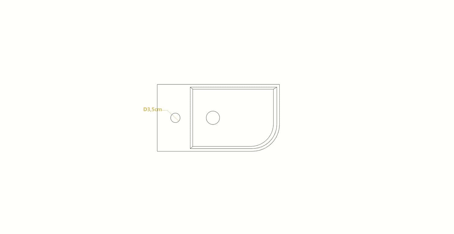 Lavabo Solid Surface corian personalizado (Celia) - Imagen 3
