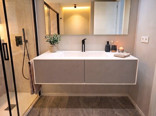 Mueble de baño Corian GRAY