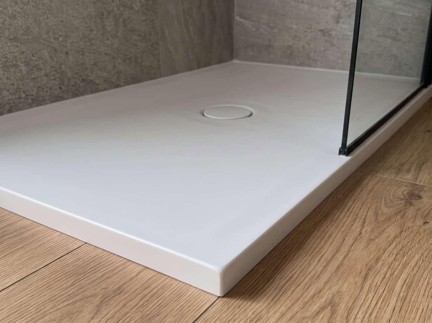 Plato de ducha corian BASIC - válvula centrada - Imagen 2