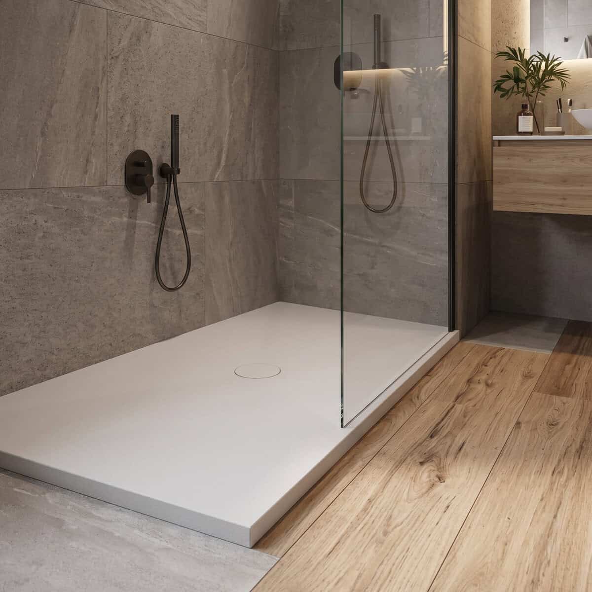 Plato de ducha corian BASIC - válvula centrada - Imagen 5